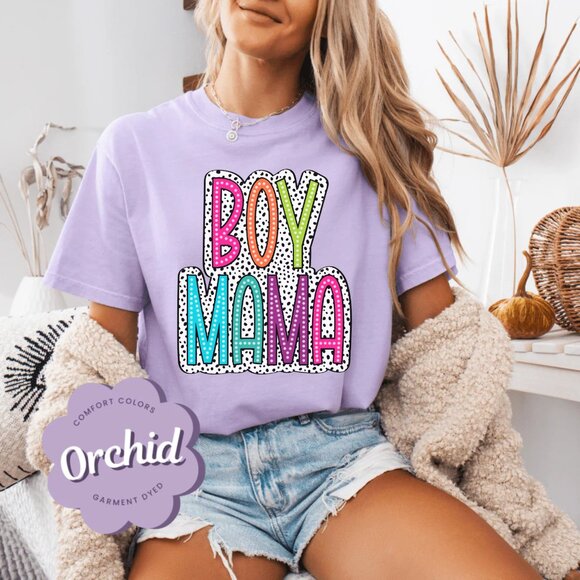 Boy Mama T-Shirt, Boy Mom Shirt, Comfort Color Tee - Picture 12 of 12